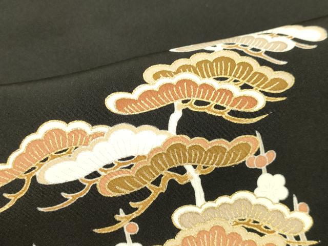 平和屋着物●皇室献上作家　北出与三郎　黒留袖　駒刺繍　飛鶴枝梅松文　金彩　正絹　逸品　DAAT1059tw