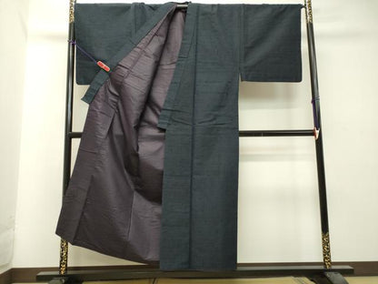 平和屋着物●男性 髭紬 アンサンブル 褐返色 正絹 逸品 DAAT1083tw