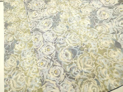平和屋着物●本場大島紬 白大島 総絣 薔薇 バラ 正絹 逸品 DAAT1087tw