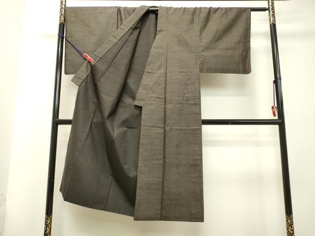 平和屋着物●男性 本場大島紬 アンサンブル 格子 正絹 逸品 DAAT1097tw