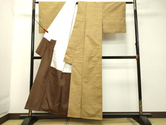 平和屋着物●上質な紬 縞 正絹 逸品 未使用 DAAT1121tw