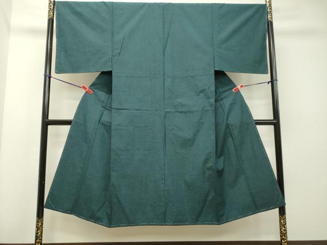 平和屋着物●男性 紬 アンサンブル 高麗納戸色 正絹 逸品 未使用 DAAT1125tw