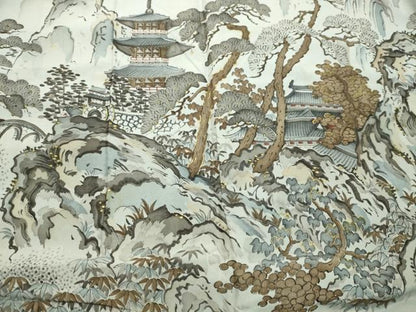 平和屋着物●男性 紬 アンサンブル 高麗納戸色 正絹 逸品 未使用 DAAT1125tw