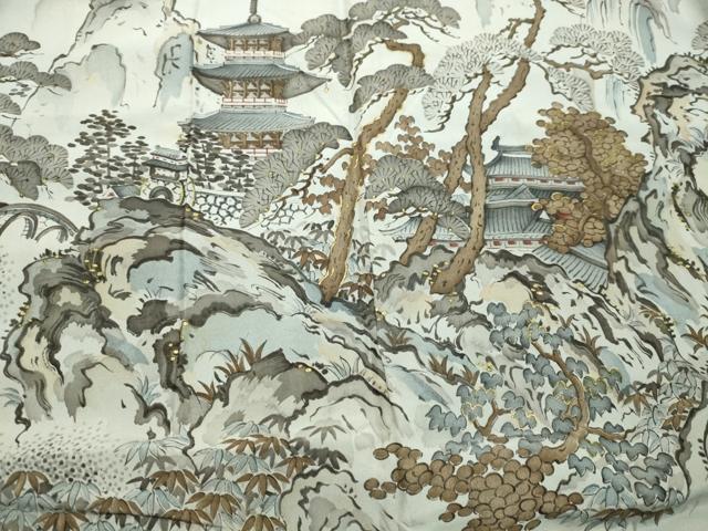 平和屋着物●男性 紬 アンサンブル 高麗納戸色 正絹 逸品 未使用 DAAT1125tw