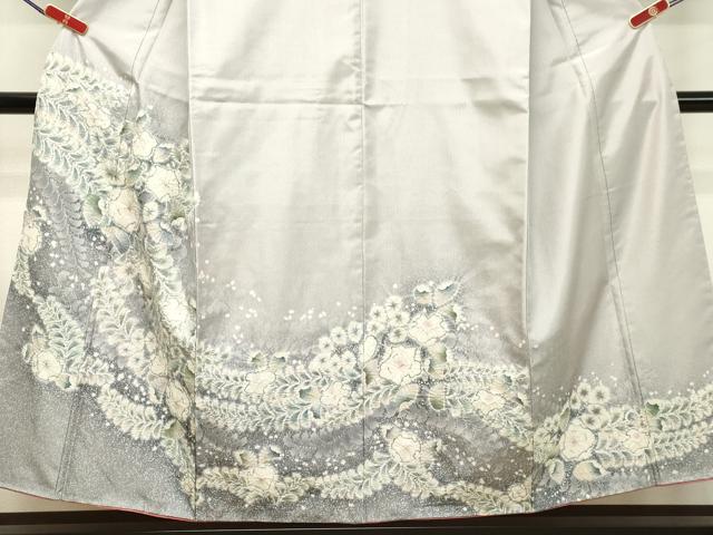 平和屋着物●本場縞大島紬 訪問着 絞り 辻が花 正絹 逸品 DAAT1126tw