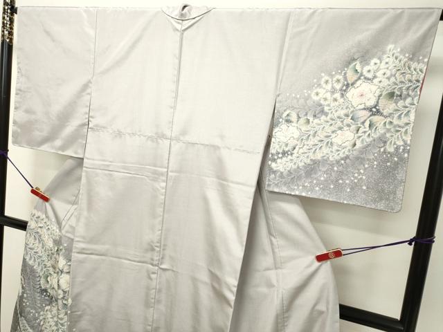 平和屋着物●本場縞大島紬 訪問着 絞り 辻が花 正絹 逸品 DAAT1126tw