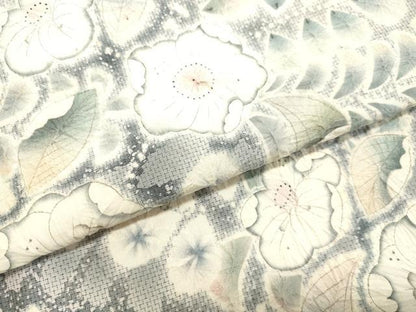 平和屋着物●本場縞大島紬 訪問着 絞り 辻が花 正絹 逸品 DAAT1126tw