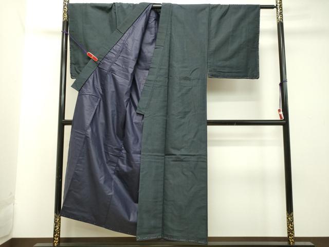 平和屋着物●男性　紬　アンサンブル　100亀甲　総詰め　正絹　逸品　DAAT1149tw