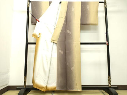 平和屋着物●上質な小紋 抽象文様 暈し染め 正絹 逸品 DAAT1153tw