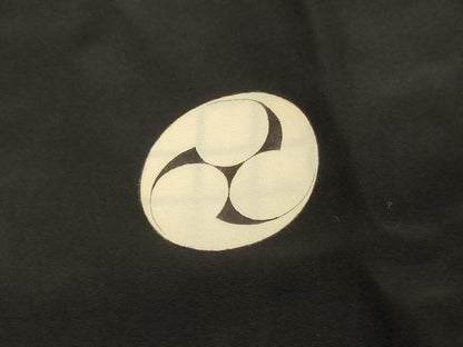 平和屋着物●男性　黒紋付　正絹　逸品　DAAT1174tw