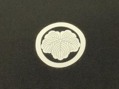 平和屋着物●男性 黒紋付 正絹 逸品 DAAT1175tw