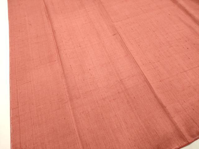 平和屋着物●結城紬 作家物 浅緋色 正絹 逸品 未使用 DAAT1187tw