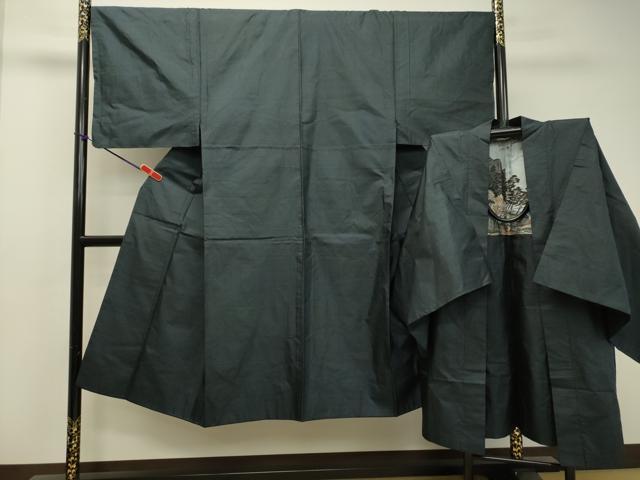 平和屋着物●男性 本場大島紬 アンサンブル 100亀甲 総詰め 正絹 逸品 DAAT1202tw