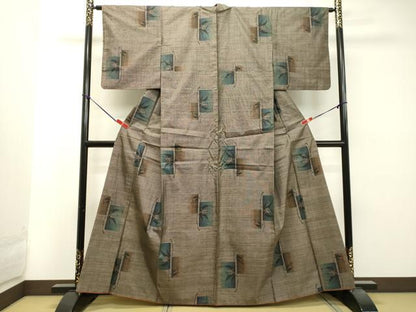平和屋着物●本場大島紬 9マルキ 南天文 正絹 逸品 DAAT1205tw