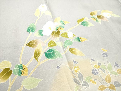 平和屋着物●訪問着 友禅 作家物 枝花文 暈し染め 正絹 逸品 DAAT1209tw