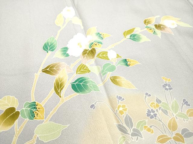 平和屋着物●訪問着 友禅 作家物 枝花文 暈し染め 正絹 逸品 DAAT1209tw