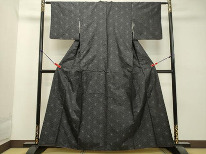 平和屋着物●本場大島紬　変わり麻の葉文様　正絹　逸品　DAAT1220tw