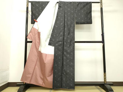平和屋着物●本場大島紬　変わり麻の葉文様　正絹　逸品　DAAT1220tw