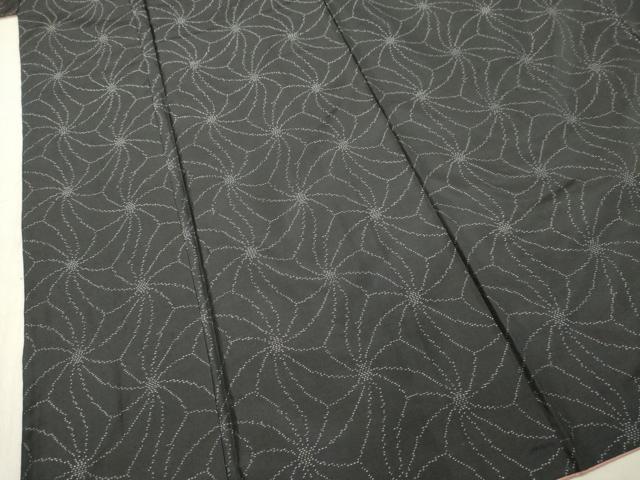 平和屋着物●本場大島紬　変わり麻の葉文様　正絹　逸品　DAAT1220tw