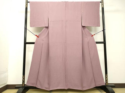 平和屋着物●上質な色無地 紅藤色 正絹 逸品 未使用 DAAT1222tw