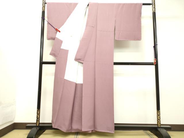 平和屋着物●上質な色無地 紅藤色 正絹 逸品 未使用 DAAT1222tw