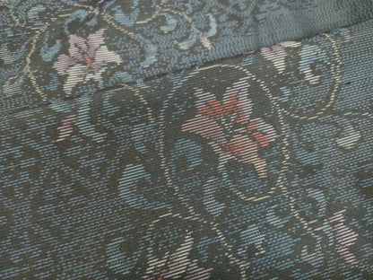 平和屋着物●本場大島紬 アンサンブル 花唐草文 証紙付き 正絹 逸品 未使用 DAAT1225tw