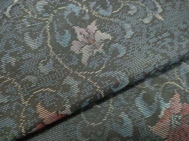 平和屋着物●本場大島紬 アンサンブル 花唐草文 証紙付き 正絹 逸品 未使用 DAAT1225tw