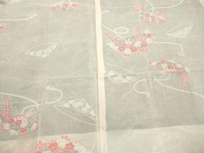平和屋着物●本場大島紬 アンサンブル 花唐草文 証紙付き 正絹 逸品 未使用 DAAT1225tw