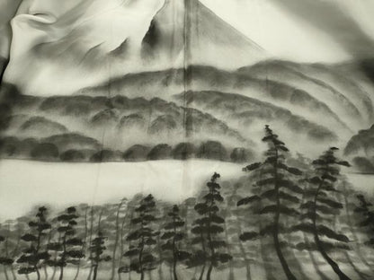 平和屋着物●男性 紬 アンサンブル 紺鼠色 正絹 逸品 DAAT1226tw