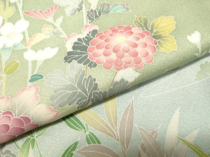 平和屋着物●訪問着 友禅 作家物 風景草花文 暈し染め 正絹 逸品 未使用 DAAT1227tw