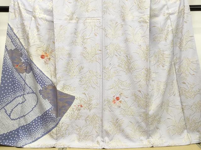 平和屋着物●訪問着　刺繍　草花文　暈し染め　金彩　西武百貨店扱い　正絹　逸品　DAAT1230tw