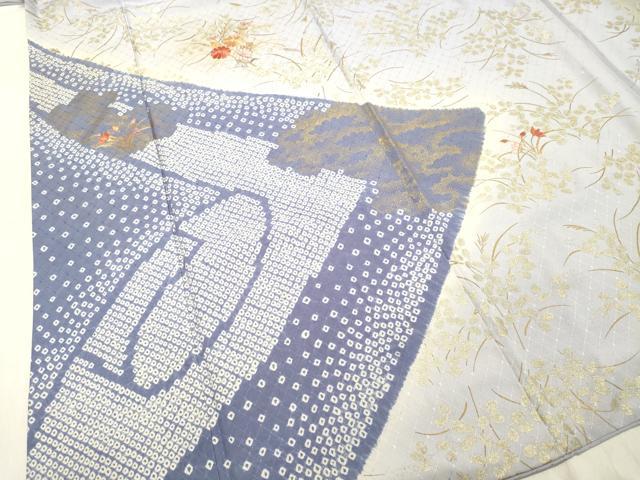平和屋着物●訪問着　刺繍　草花文　暈し染め　金彩　西武百貨店扱い　正絹　逸品　DAAT1230tw
