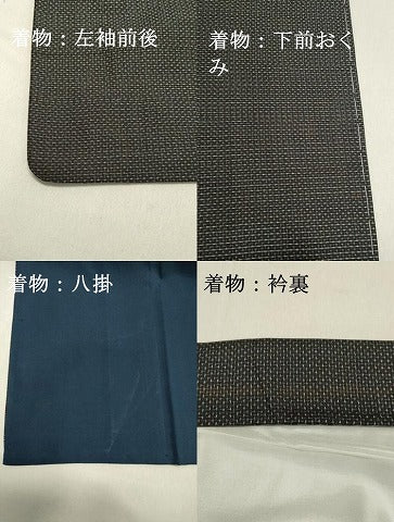 平和屋着物●男性　本場大島紬　アンサンブル　80亀甲　総詰め　キングサイズ　正絹　逸品　DAAT1239tw