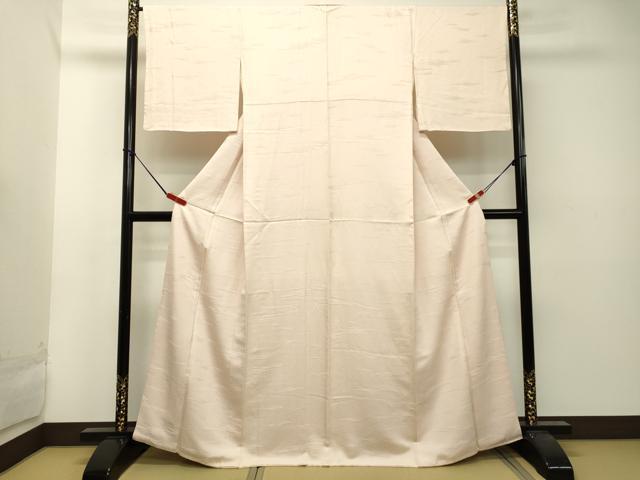平和屋着物●上質な色無地 霞地紋 桜色 正絹 逸品 DAAT1245tw