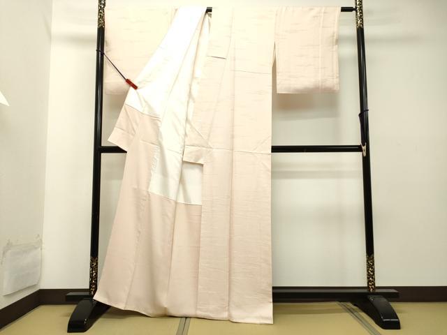 平和屋着物●上質な色無地 霞地紋 桜色 正絹 逸品 DAAT1245tw