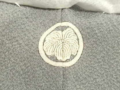 平和屋着物●上質な色無地　薄墨色　正絹　逸品　DAAT1250tw