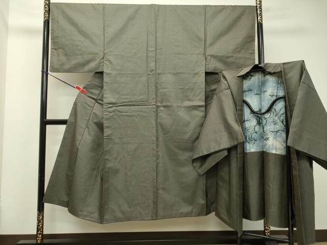 平和屋着物●男性 紬 アンサンブル 100亀甲 総詰め 正絹 逸品 DAAT1259tw