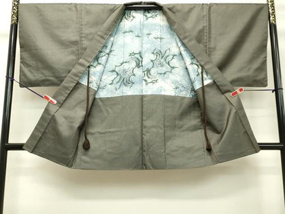 平和屋着物●男性 紬 アンサンブル 100亀甲 総詰め 正絹 逸品 DAAT1259tw
