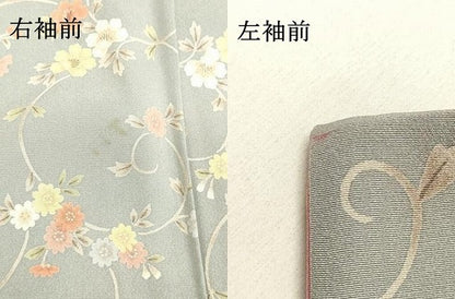 平和屋着物●上質な小紋　花唐草文　正絹　逸品　DAAT1270tw