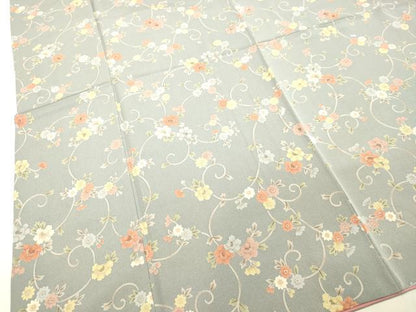 平和屋着物●上質な小紋　花唐草文　正絹　逸品　DAAT1270tw