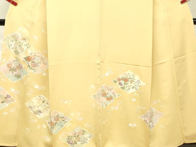 平和屋着物●創業460年・千總　訪問着　駒刺繍　草花文　金彩　正絹　逸品　DAAT1276tw