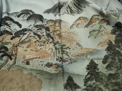 平和屋着物●男性　本場大島紬　アンサンブル　100亀甲　総詰め　正絹　逸品　未使用　DAAT1280tw