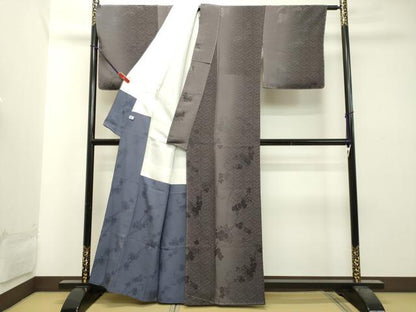 平和屋着物●室華風　小紋　蔦の葉間道　暈し染め　正絹　逸品　未使用　DAAT1281tw