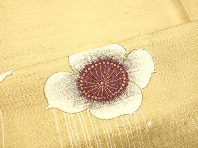 平和屋着物●訪問着 紬地 舞花文 金彩 正絹 逸品 DAAT1295tw