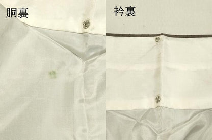 平和屋着物●上質な小紋　生紬　草花文　金彩　正絹　逸品　DAAT1299tw
