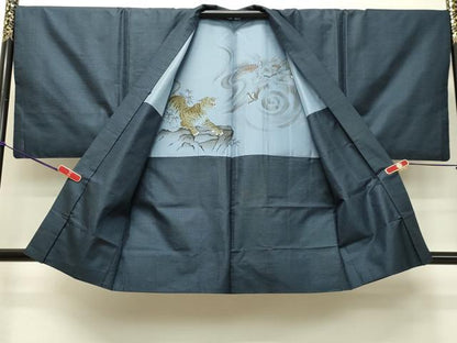 平和屋着物●男性 本場大島紬 アンサンブル 100亀甲 総詰め 正絹 逸品 DAAT1314tw