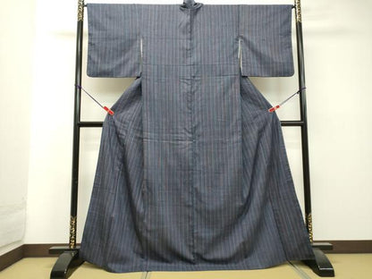 平和屋着物●上質な紬 縞 正絹 逸品 DAAT1329tw