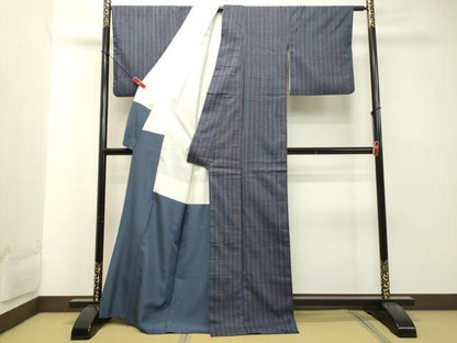 平和屋着物●上質な紬 縞 正絹 逸品 DAAT1329tw