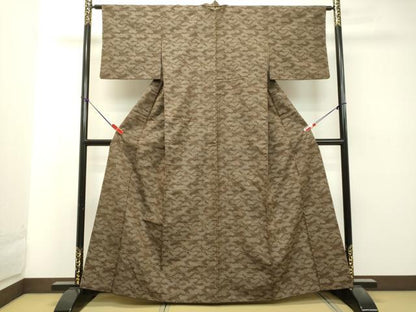 平和屋着物●上質な紬 抽象文様 正絹 逸品 DAAT1333tw