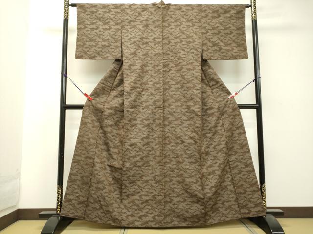 平和屋着物●上質な紬 抽象文様 正絹 逸品 DAAT1333tw